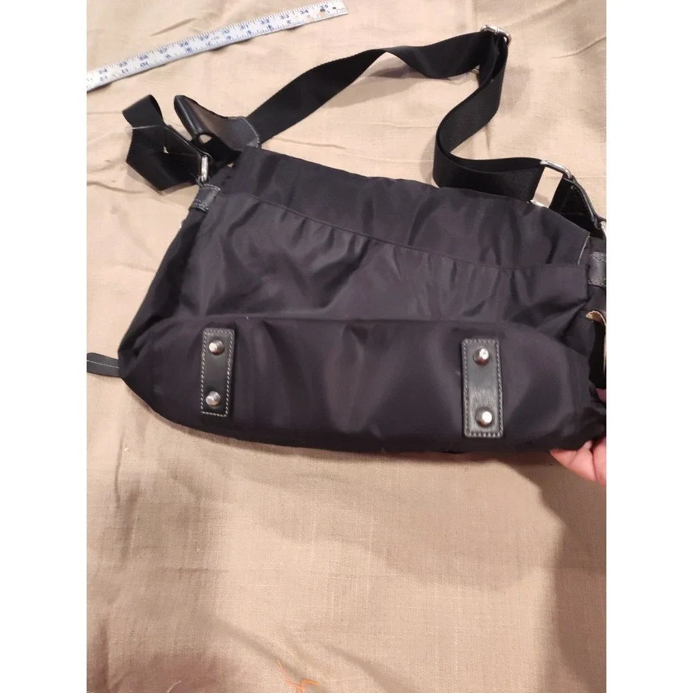 Giani Bernini Messenger Bag‎ Black Nylon With Strap 15